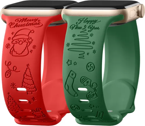Miniatura 10 de Odbeai Correa deportiva de silicona suave con grabado floral compatible con Apple Watch de 1.496 pulgadas, 1.575 pulgadas, 1.614 pulgadas, 1.654