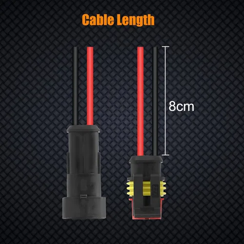 Miniatura 7 de JacobsParts Conector eléctrico impermeable, enchufe de 2 pines, conectores de cable eléctrico automático para automóvil, camión, barco y otras