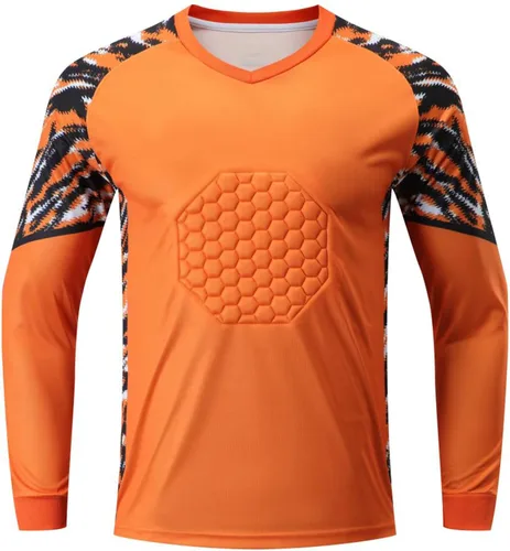 Miniatura 2 de Camiseta de portero de fútbol para niños, camiseta acolchada de manga larga, uniformes de entrenamiento de fútbol