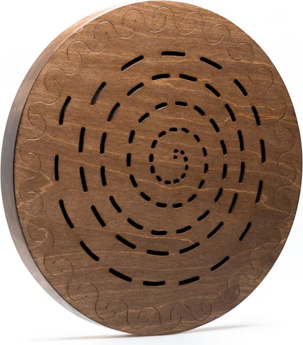 Miniatura 12 de Tambor oceánico de madera de cascada de 20 pulgadas meditativo para baño de sonido relajante forma de géiser (sin bolsa)