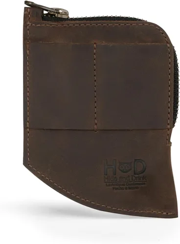 Miniatura 2 de Hide & Drink, Billetera de bolsillo EDC, organizador de efectivo curvado, soporte para tarjetas frontal delgado, clip para dinero, cuero de grano