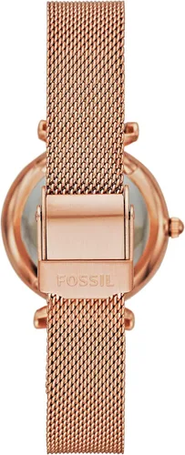 Miniatura 3 de Fossil Carlie Mini - Reloj casual de cuarzo de acero inoxidable y piel para mujer