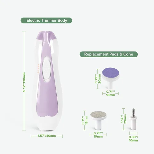 Miniatura 9 de haakaa Kit de cortaúñas eléctrico para bebés, kit de cortaúñas para recién nacidos, niños pequeños o adultos, cuidado de uñas y pies, juego