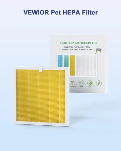 Miniatura 4 de VEWIOR Filtro de repuesto oficial True HEPA, purificador de aire compatible con VEWIOR A3N, filtro HEPA verdadero H13 para filtro de aire A3N