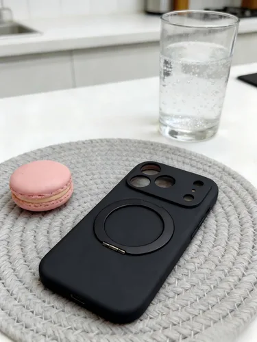 Miniatura 2 de Funda de silicona con soporte para iPhone 17 Pro [compatible con MagSafe] [Protección completa de la cámara] (6.3 pulgadas 2025), fundas de teléfono
