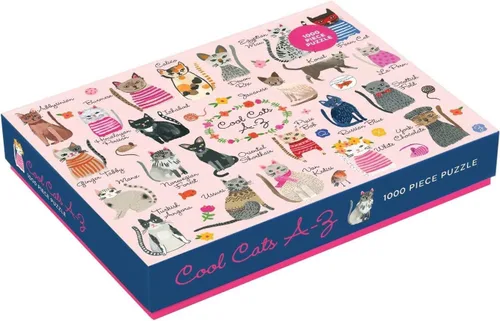 Miniatura 4 de Galison, Puzzle Cool Cats A-Z 1000 Pieza Gatos geniales