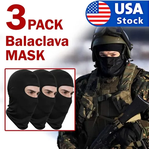 Miniatura 4 de Paquete de 3 pasamontañas con un agujero, máscara de esquí de verano, para refrescar el sudor, protector UV, gorra de cara completa, bufanda