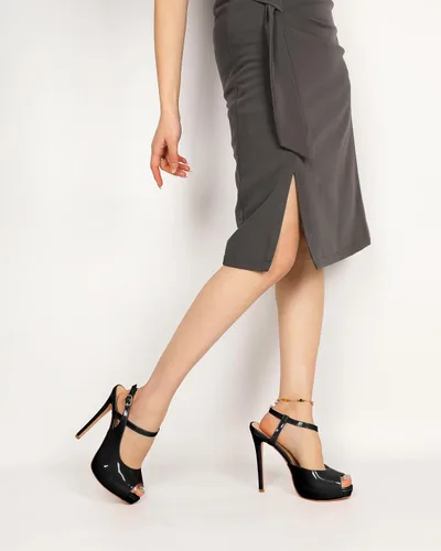 Miniatura 2 de Joseywade Sandalias de tacón alto con plataforma para mujer, sandalias de tacón alto con punta abierta, zapatos de vestir de fiesta de tacón