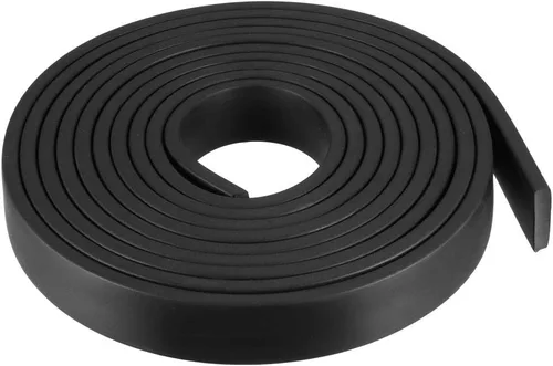 Miniatura 19 de uxcell Tira de sello de goma rectangular maciza, 0.197 in de ancho, 0.118 in de grosor, 3.3 ft de largo, color negro
