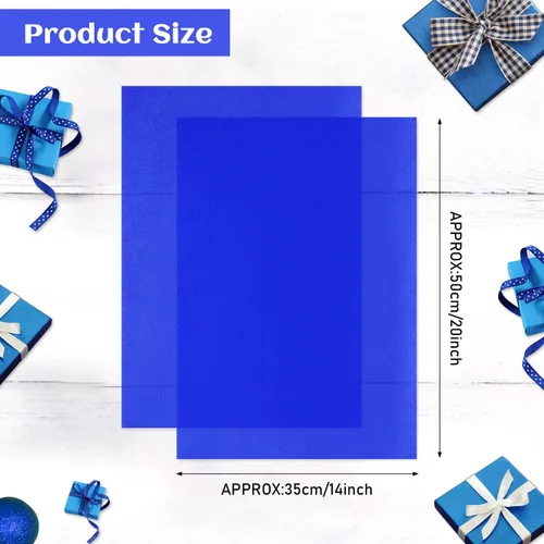 Miniatura 4 de NEBURORA 120 hojas de papel de seda azul, 14 x 20 pulgadas, papel de envoltura azul marino para bolsas de regalo, embalaje, relleno floral
