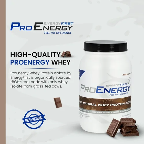 Miniatura 2 de EnergyFirst Aislado de proteína de suero de chocolate alimentado con pasto (2 libras), batido alto en proteínas, sin gluten, sin OMG, ideal