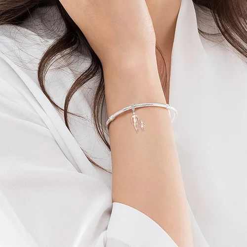 Miniatura 140 de PROESS Dije para padre, madre e hija, pulsera de plata de ley para pulseras, regalos de cumpleaños, día de San Valentín, para hija, madre, amante