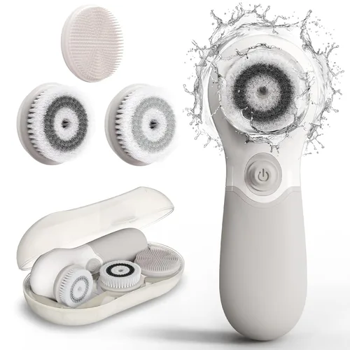 Miniatura 8 de TOUCHBeauty Cepillo giratorio limpiador facial con 3 cabezales de cepillo para exfoliación profunda, limpieza y masaje Rosa