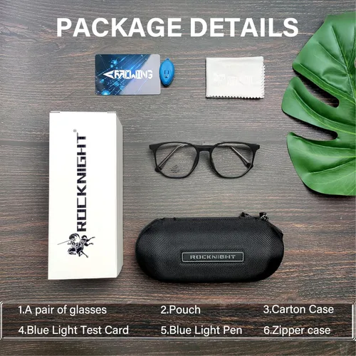 Miniatura 6 de ROCKNIGHT Gafas anti de los rayos de luz azul para el marco transparente del té de las mujeres de la tensión ocular del ordenador