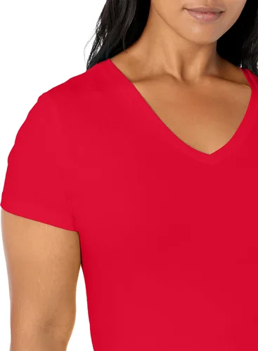 Miniatura 5 de Nautica Camiseta de algodón elástico con cuello en V para mujer Easy Comfort