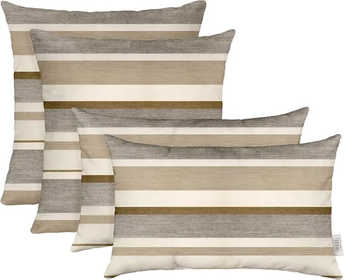 Miniatura 26 de RSH DECOR: Sunbrella Lumbar & Square Pillows Set of 4 20" x 12" & 17" x 17" Water & Fade-Resistant Fabric Outdoor Throw Pillows for Patio