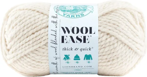 Miniatura 124 de Lion Brand Yarn - Ovillo de lana Wool-Ease Thick & Quick color fuerza aérea