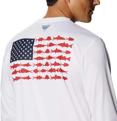 Miniatura 3 de Columbia Camisa de pesca de manga larga PFG Terminal Tackle Fish Flag para hombre