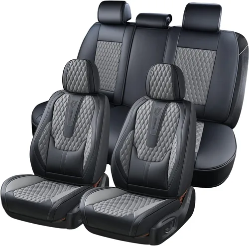 Miniatura 38 de Coverado Juego completo de fundas de asiento de automóvil, fundas de asiento de piel de napa para automóvil, protector de asiento de automóvil
