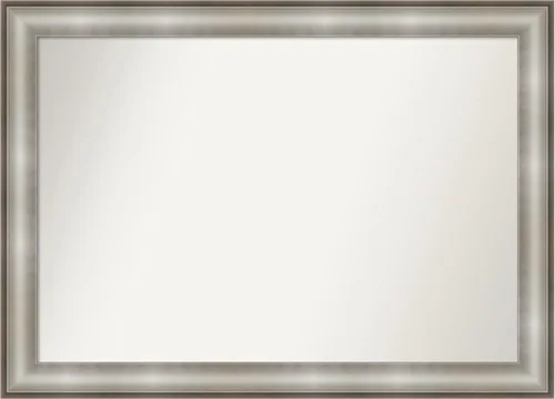 Miniatura 464 de Amanti Art Espejo de baño plateado para sobre fregadero, 28 x 47 pulgadas, espejo rectangular de plata imperial, marco de madera tradicional de gran
