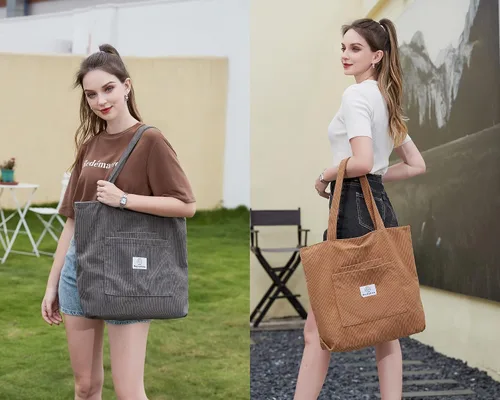 Miniatura 2 de Makukke Corduroy Totes Bag Women - Shoulder Hobo Bag Handbags Crossbody Bag Big Capacity Shopping Purses