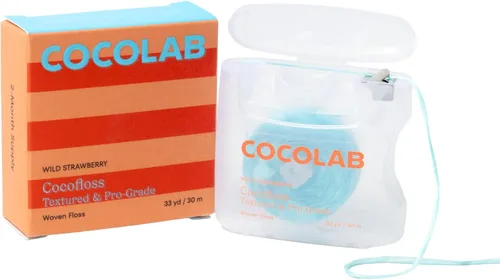 Miniatura 10 de Cocolab Hilo dental tejido, cuidado bucal diseñado por dentistas, aroma a coco, encerado, expandible, vegano, hilo dental amigable para niños