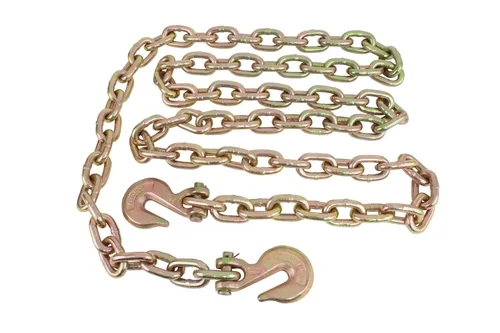 Miniatura 39 de Mytee Products Paquete de 4 cadenas de 3/8 pulgadas x 6 pies de grado 70 con ganchos de agarre de horquilla, cadena de remolque de transporte G70, 4