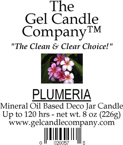 Miniatura 4 de Plumeria - Aceite mineral perfumado a base de hasta 120 horas de 8 onzas, tarro decorativo que se quema limpio e incluso por The Gel Candle Company