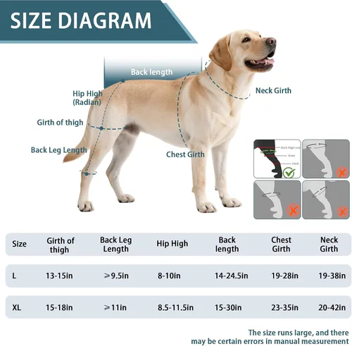 Miniatura 2 de Rodillera para perro para pierna trasera desgarrada del ACL, soporte para piernas traseras de perros, articulaciones cálidas y alivia el dolor