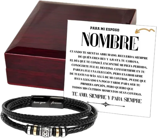 Miniatura 10 de Pulseras para mi esposo, regalo para hombre 14 de febrero, regalos de aniversario para mi esposo, un regalo único para el amor de mi vida, el amor