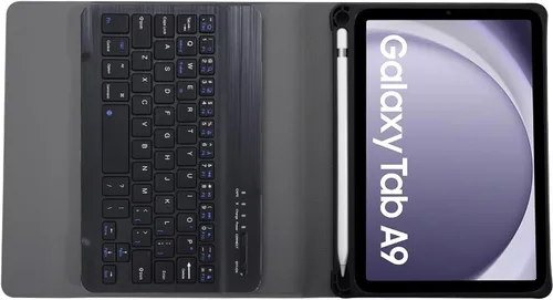 Miniatura 4 de Funda de teclado para Samsung Galaxy Tab A9 de 8.7 pulgadas 2023, teclado desmontable con soporte para lápiz, funda protectora para tablet Tab A9