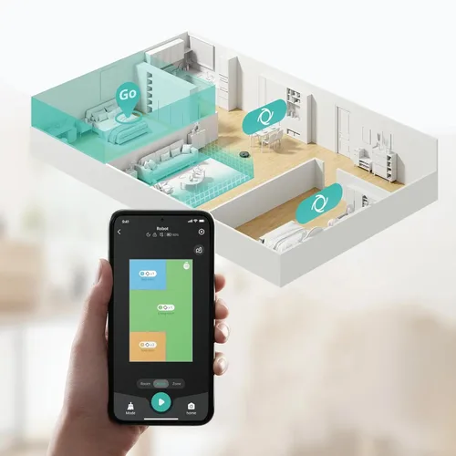 Miniatura 8 de eufy Like-New L50 SES Robot Aspirador con Estación Autovaciante de 60 Días, Limpieza Multi-Piso, Navegación Láser iPath Precisa, Mapeo Al