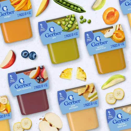 Miniatura 10 de Gerber 2nd Food - Comida para bebés puré de mango, natural y sin OMG, tubos de 4 onzas, paquete de 2 (paquete de 8)