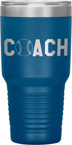 Miniatura 18 de Vaso de entrenador de béisbol, regalo de entrenador de béisbol, 30 onzas, con aislamiento, grabado de acero inoxidable, color negro