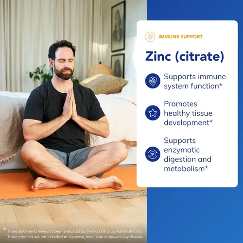 Miniatura 3 de Pure Encapsulations Zinc (citrato) - para el sistema inmunológico, el desarrollo de tejidos y el metabolismo* - Suplemento mineral con enzimas