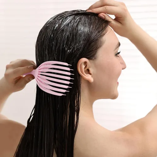 Miniatura 6 de SHINLEA cepillo desenredante para cabello rizado, cepillo de pelo para cabello húmedo y seco, grueso y fino, peina fácilmente el cabello rizado