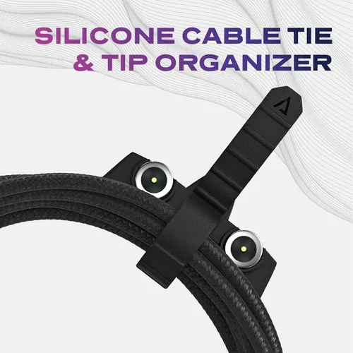 Miniatura 9 de Statik 360 Cable de carga magnético - Cargador tipo C 3 en 1 cable USB C a USB C, puntas Micro USB e iProduct, adaptador USB A, cable de carga