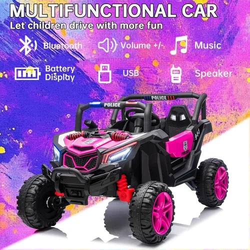 Miniatura 4 de camioneta de juguete todoterreno de 4x4 y 2 plazas de 24 V con control remoto, vehículos todoterreno eléctricos para niños con batería, juguetes