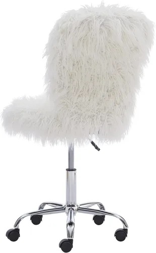 Miniatura 13 de Linon Cora Faux Flokati - Silla de oficina sin brazos, color blanco