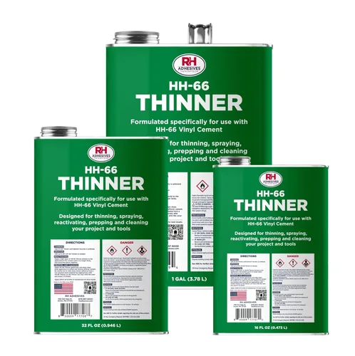 HH-66 Diluyente, 1 Galón - Preparación, Dilución, Reactivación, Limpieza, Multiusos, Compatible con Cemento de Vinilo HH-66 - RH Adhesives