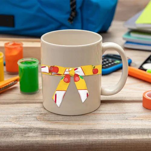 Miniatura 3 de 4 rollos de cinta de 20 yardas de vuelta a la escuela para manualidades, lazos de corona, cintas para profesores, regalo de agradecimiento al