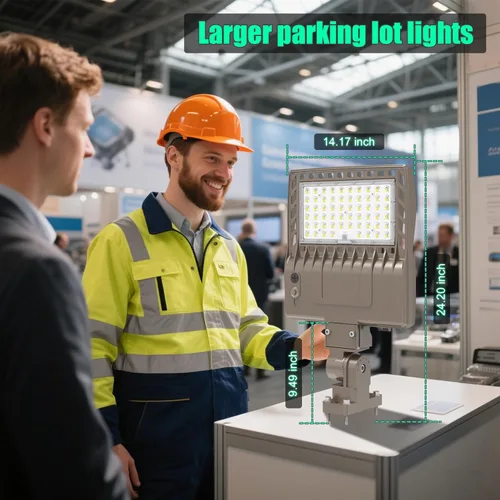 Miniatura 2 de BBESTLED Luces LED Exteriores de 200 Vatios para Lote de Estacionamiento Comercial, Luces LED de Lote de Estacionamiento con Vataje Ajustable