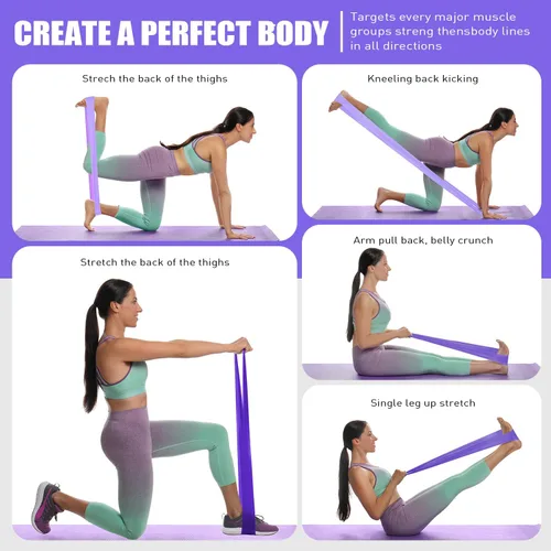 Miniatura 9 de Bandas de resistencia para entrenamiento, correa de tobillo con bandas de ejercicio, bandas de terapia física para entrenamiento de fuerza, yoga