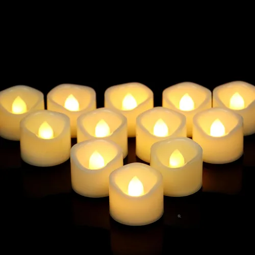 Miniatura 8 de Velas LED sin llama parpadeantes que funcionan con pilas, velas votivas para mesa del hogar, Halloween, Navidad, boda, fiesta, decoración, luces