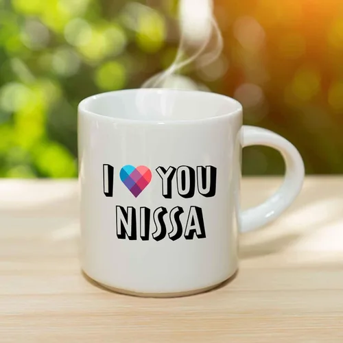 Miniatura 3 de Taza de café I Love You Nissa – Taza de cerámica personalizada con nombre, taza personalizada, regalo personalizado de cumpleaños/Navidad, regalo