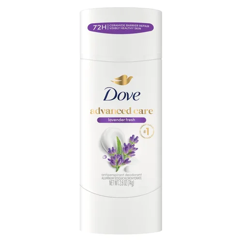 Miniatura 21 de Dove Advanced Care - Barra desodorante antitranspirante para mujer, Sheer Fresh, 4 unidades, desodorante antimanchas para axilas suaves, 72 horas