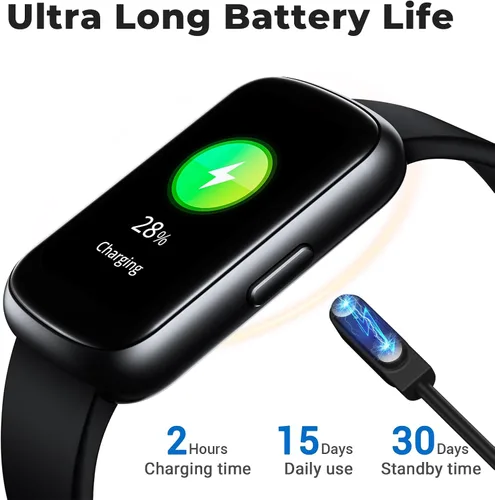 Miniatura 6 de Reloj inteligente de seguimiento de actividad física, monitor de salud táctil completo de 1.47 pulgadas con frecuencia cardíaca 24/7 y monitor