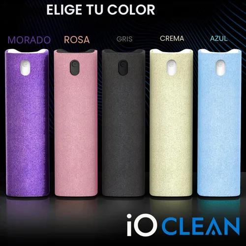 Miniatura 8 de IO CLEAN Mini Spray Limpiador de Pantalla – Limpiador de Pantalla Resistente a Huellas para Smartphones, iPads, MacBooks, Laptops, Pantallas de Gris
