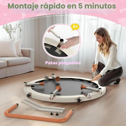 Miniatura 3 de BCAN BT1 36'' Toddler Trampoline, ASTM Certified-Foldable Mini Trampolines for Kids Ages 1-6, Adjustable Handle, Safety Pad & Foldable Legs, Baby