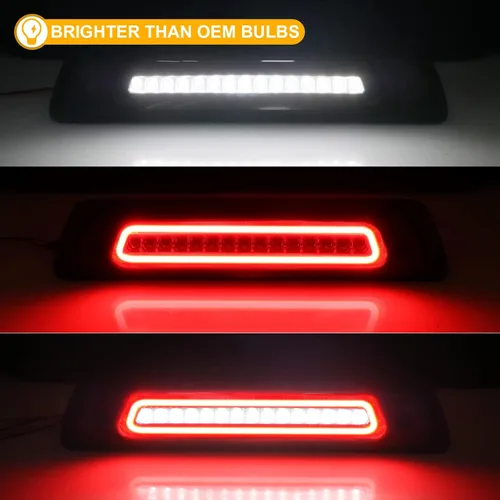Miniatura 2 de R&F Auto Lente ahumada LED de tercera luz de freno de repuesto para F150 (2009-2014) F-150 Rapt0r 09-14 Luces de carga de techo Lámpara de freno